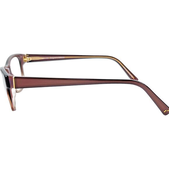 Shauns California Carron Unisex Plastic Eyeglass Frame 03 Chocolate to Caramel - Picture 4 of 6